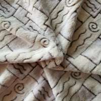 Super Soft cheap polyester plush fleece fabric for winter home wear pajamas and baby jackets